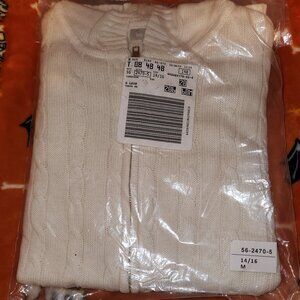 New Woman Within White Knit Cardigan Jacket